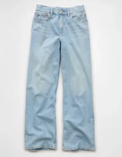 AE Strigid Curvy Super High-Waisted Baggy Straight Jean Light Wash -American Eagle Fashion 4436 5859 915 f