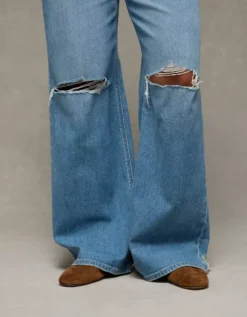 AE Dreamy Drape Stretch Curvy Ripped Super High-Waisted Baggy Wide-Leg Jean Light Destroy Wash 13 AE Dreamy Drape Stretch Curvy Ripped Super High-Waisted Baggy Wide-Leg Jean Light Destroy Wash -American Eagle Fashion 4436 5876 508 l2