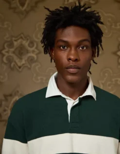 AE X Tru Kolors Pique Rugby Sweatshirt Pine -American Eagle Fashion 5165 4855 337 l2