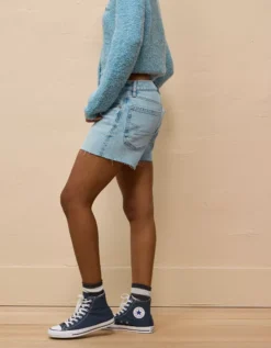 AE Stretch Low-Rise Ex-Boyfriend Denim Short Light Vintage -American Eagle Fashion 5332 8241 987 os