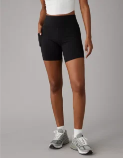 AE 6" Everything Pocket Super High-Waisted Bike Short True Black