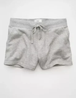 AE Everyday Luxe Sweat Short Medium Heather Gray -American Eagle Fashion 5420 8420 012 f