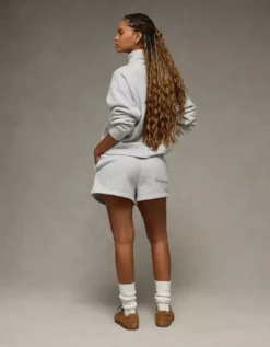 AE Everyday Luxe Sweat Short Medium Heather Gray -American Eagle Fashion 5420 8420 012 ob