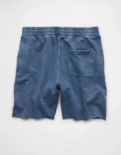 AE Everyday Luxe High-Waisted Sweat Short Navy -American Eagle Fashion 5420 8500 410 b