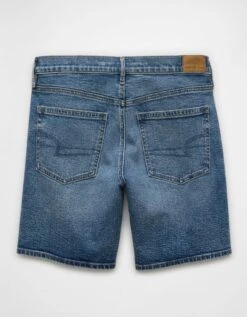AE 8" Strigid Perfect Denim Bermuda Short Medium Vintage Wash -American Eagle Fashion 6332 8152 489 b