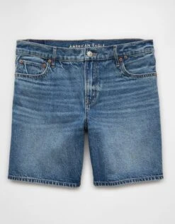 AE 8" Strigid Perfect Denim Bermuda Short Medium Vintage Wash -American Eagle Fashion 6332 8152 489 f
