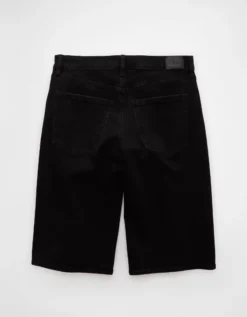 AE 15" Stretch Low-Rise Jort Black -American Eagle Fashion 6332 8372 001 b