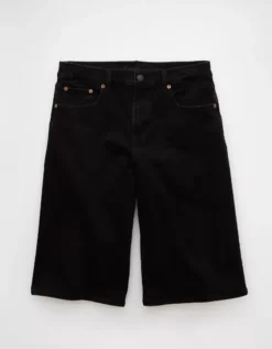 AE 15" Stretch Low-Rise Jort Black -American Eagle Fashion 6332 8372 001 f