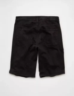 AE 11" Stretch High-Waisted Short Black -American Eagle Fashion 6332 8493 001 b