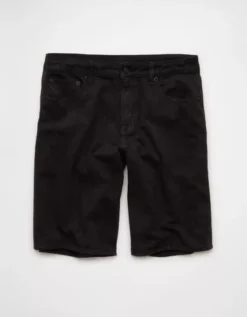 AE 11" Stretch High-Waisted Short Black -American Eagle Fashion 6332 8493 001 f