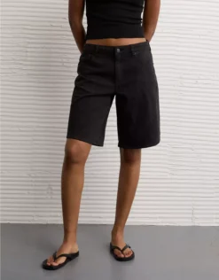 AE 11" Stretch High-Waisted Short Black