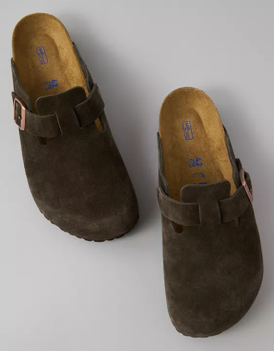 Birkenstock Men's Boston Soft Footbed Clog Brown 2 Birkenstock Men's Boston Soft Footbed Clog Brown - Image 2