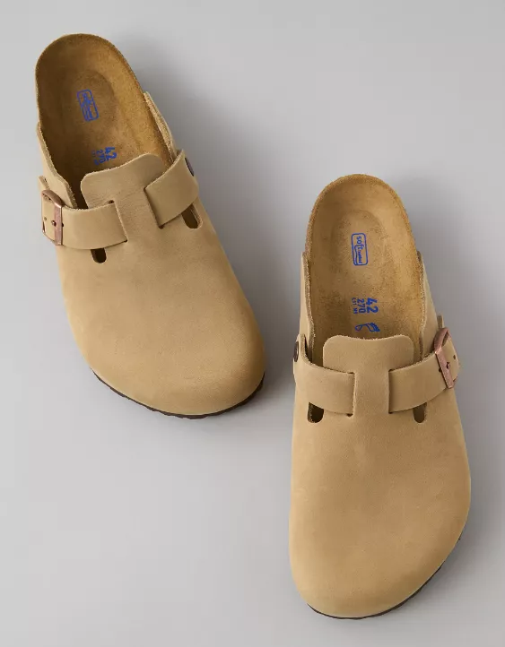 Birkenstock Men's Boston Soft Footbed Clog Tan 2 Birkenstock Men's Boston Soft Footbed Clog Tan - Image 2