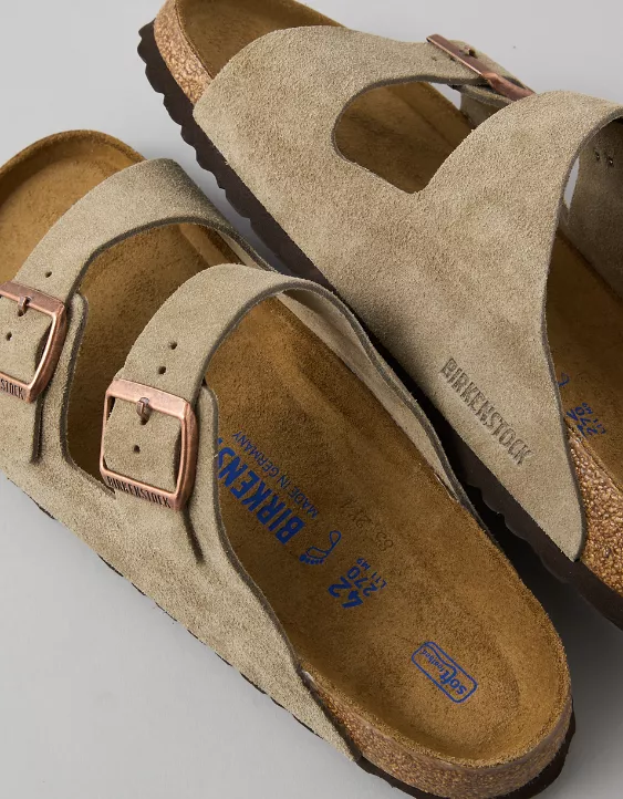 Birkenstock Men's Arizona Suede Sandal Taupe 3 Birkenstock Men's Arizona Suede Sandal Taupe - Image 3