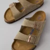 Birkenstock Men's Arizona Suede Sandal Taupe