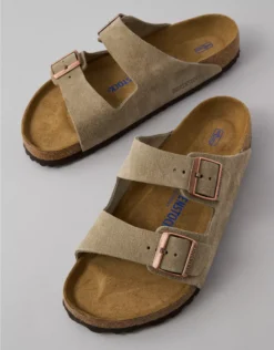 Birkenstock Men's Arizona Suede Sandal Taupe