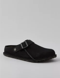 Birkenstock Men's Lutry Suede Sandal Black