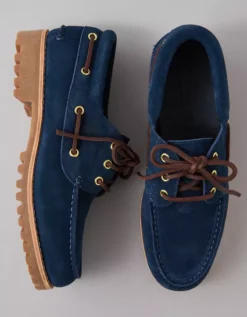 Timberland X AE Indigo Suede Boat Shoe Navy -American Eagle Fashion 7213 7734 410 b