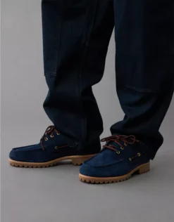 Timberland X AE Indigo Suede Boat Shoe Navy