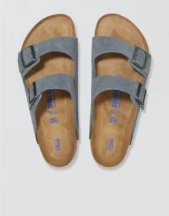 Birkenstock Men's Arizona Soft Footbed Sandal Steel Blue