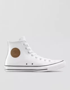 Converse Chuck Taylor All Star High-Top Leather Sneaker White -American Eagle Fashion 7213 7776 100 d2