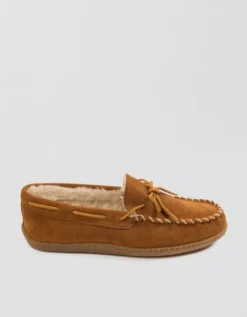 Minnetonka Pile-Lined Hardsole Slipper Brown 5 Minnetonka Pile-Lined Hardsole Slipper Brown -American Eagle Fashion 7213 9878 200 d2