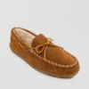 Minnetonka Pile-Lined Hardsole Slipper Brown