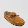 Minnetonka Casey Moccasin Slipper Tan