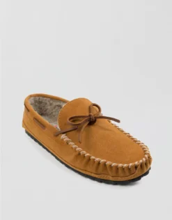 Minnetonka Casey Moccasin Slipper Tan