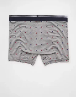 AEO Men's USA 4.5" Ultra Soft Boxer Brief Grey -American Eagle Fashion 7237 0089 050 b