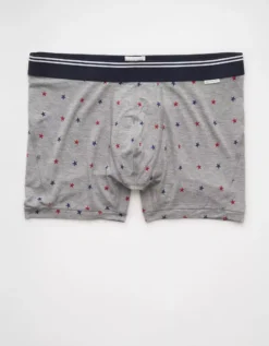 AEO Men's USA 4.5" Ultra Soft Boxer Brief Grey -American Eagle Fashion 7237 0089 050 f