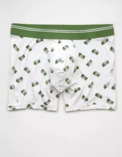 AEO Men's Cameras 4.5" Ultra Soft Boxer Brief White -American Eagle Fashion 7237 0108 100 f