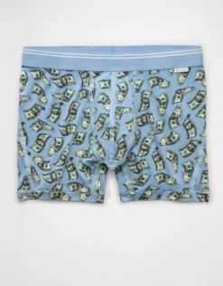AEO Men's Money 4.5" Ultra Soft Boxer Brief Light Blue -American Eagle Fashion 7237 0213 401 f