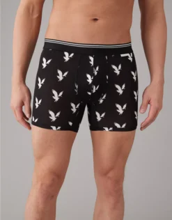 AEO Men's Eagles 4.5" Ultra Soft Boxer Brief Black