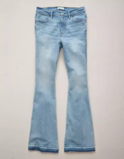 AE77 Premium High-Waisted Flare Jean Light Wash -American Eagle Fashion 7302 4279 915 f