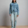 AE77 Premium Vintage Straight Jean Light Wash