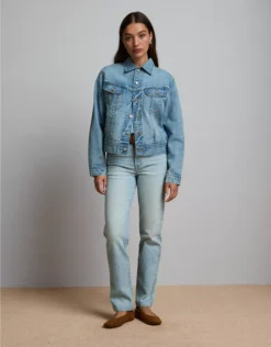 AE77 Premium Vintage Straight Jean Light Wash