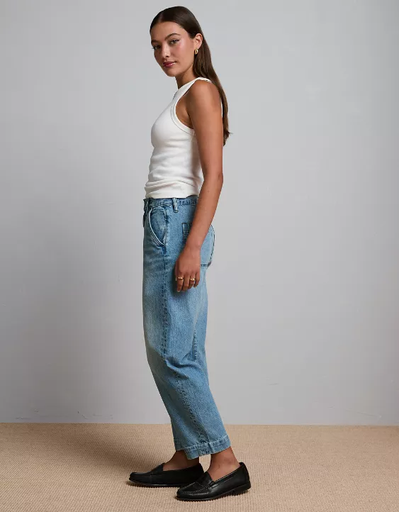 AE77 Premium Barrel Jean Light Wash 5 AE77 Premium Barrel Jean Light Wash - Image 5