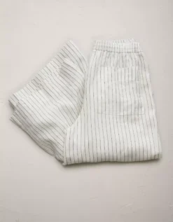 AE77 Premium Pull-On Linen Pant Navy -American Eagle Fashion 7302 4465 410 b