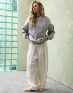 AE77 Premium Wide Trouser White