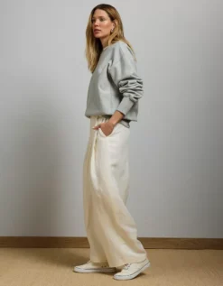 AE77 Premium Wide Trouser White -American Eagle Fashion 7302 4508 100 os