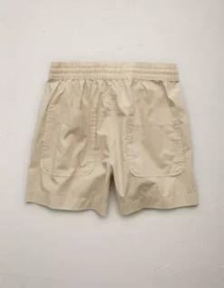 AE77 Premium Pull-On Poplin Short Bone Khaki -American Eagle Fashion 7302 4638 210 b