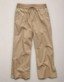 AE77 Premium Pull-On Poplin Pant Khaki -American Eagle Fashion 7302 4688 212 f