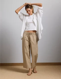 AE77 Premium Pull-On Poplin Pant Khaki