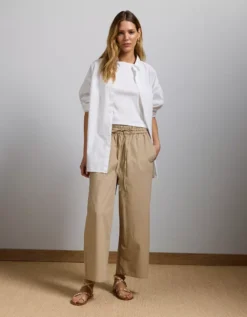 AE77 Premium Pull-On Poplin Pant Khaki -American Eagle Fashion 7302 4688 212 os