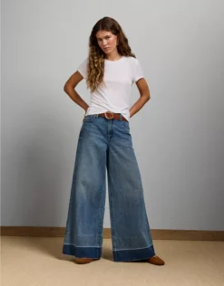 AE77 Premium Super Wide Jean Medium Wash