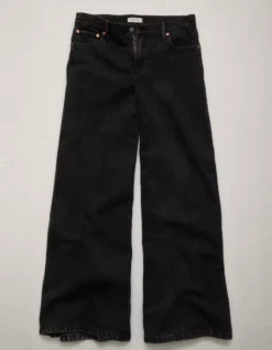 AE77 Premium Super Wide Jean Black -American Eagle Fashion 7302 4816 001 f