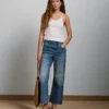 AE77 Premium Bootcut Crop Jean Medium Wash