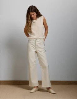 AE77 Premium Bootcut Crop Jean Stone