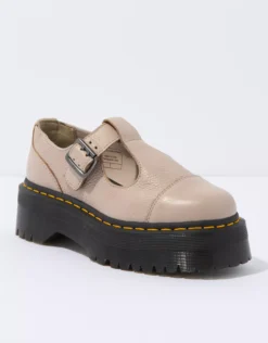 Dr. Martens Women's Bethan Leather Platform Shoes Bone Khaki